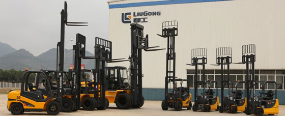 LiuGong plynové, elektrické a dieselové vysokozdvižné vozíky